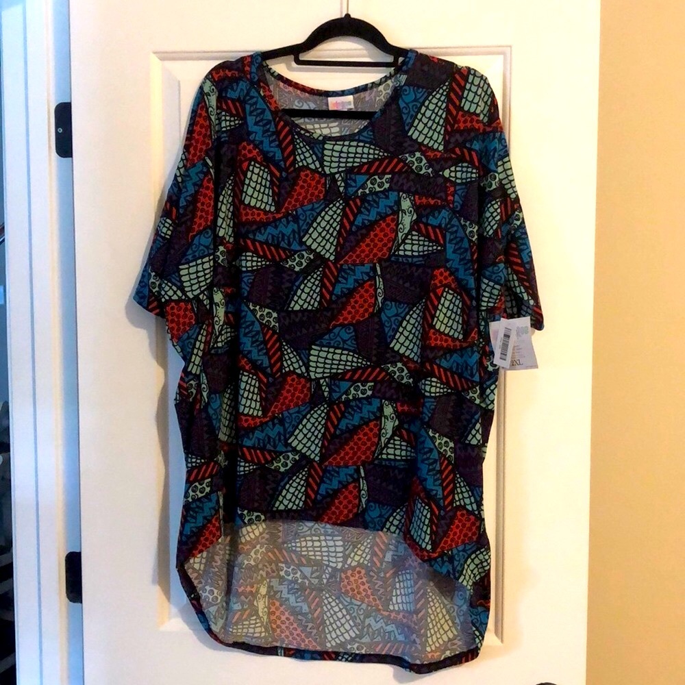LulaRoe Irma NWT. Mint, teal, purple, red, black.
